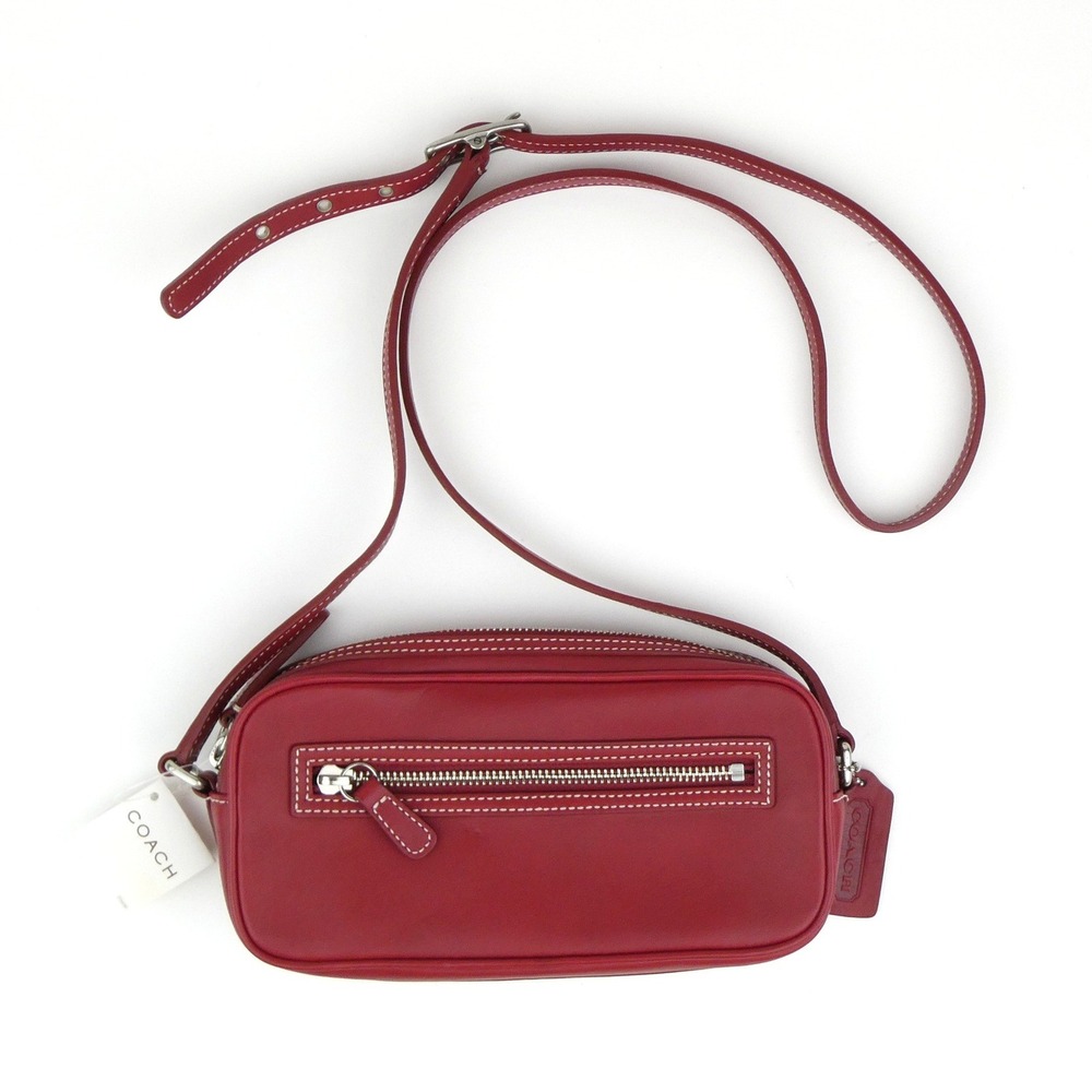 Coach Red Leather Camera Crossbody 9589